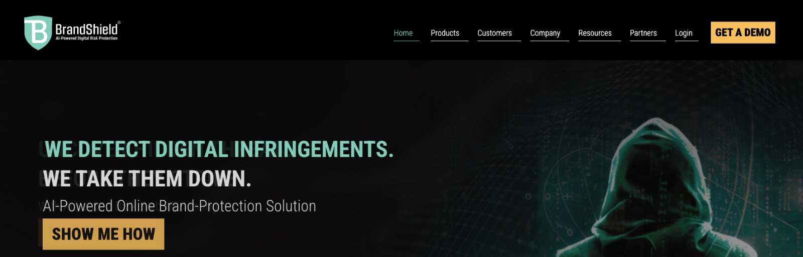 BrandShield home page screenshot